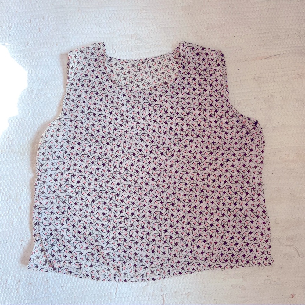 💌⚓️ Patterned chiffon shell